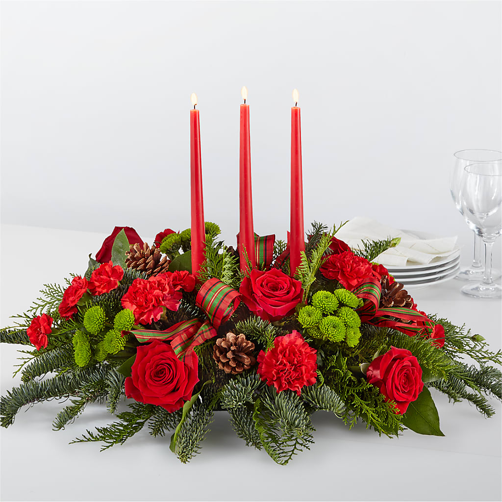 By the Candlelight Centerpiece – EVERYTHING'S GREEN FLORIST, Redwood City CA