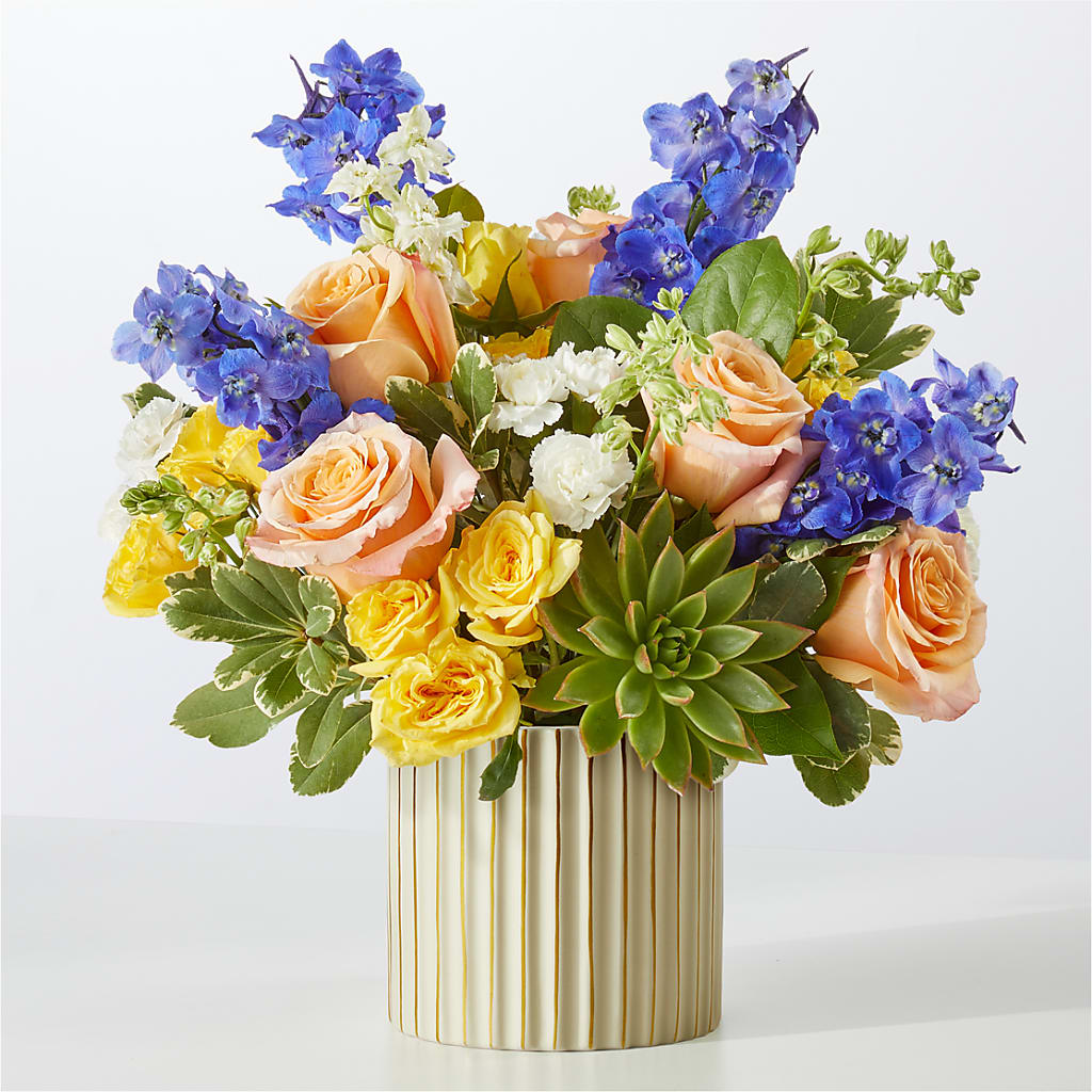 Cobalt Reverie Bouquet – EVERYTHING'S GREEN FLORIST, Redwood City CA