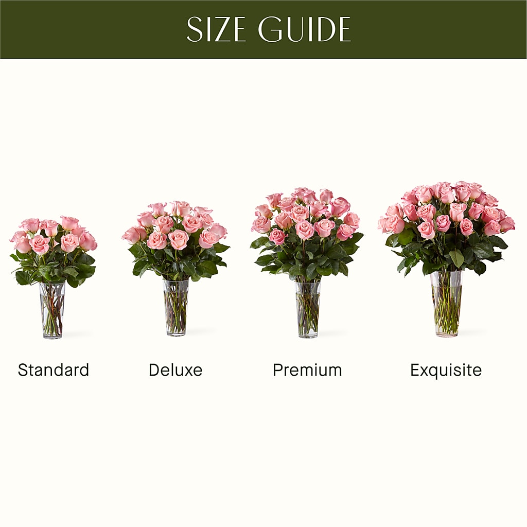 Long Stem Pink Rose Bouquet – EVERYTHING'S GREEN FLORIST, Redwood City CA