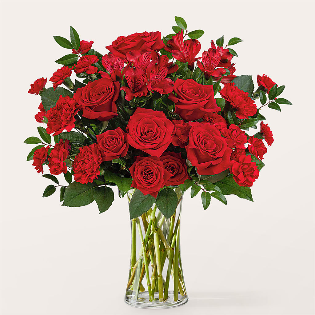 Brilliant Ruby Bouquet – EVERYTHING'S GREEN FLORIST, Redwood City CA