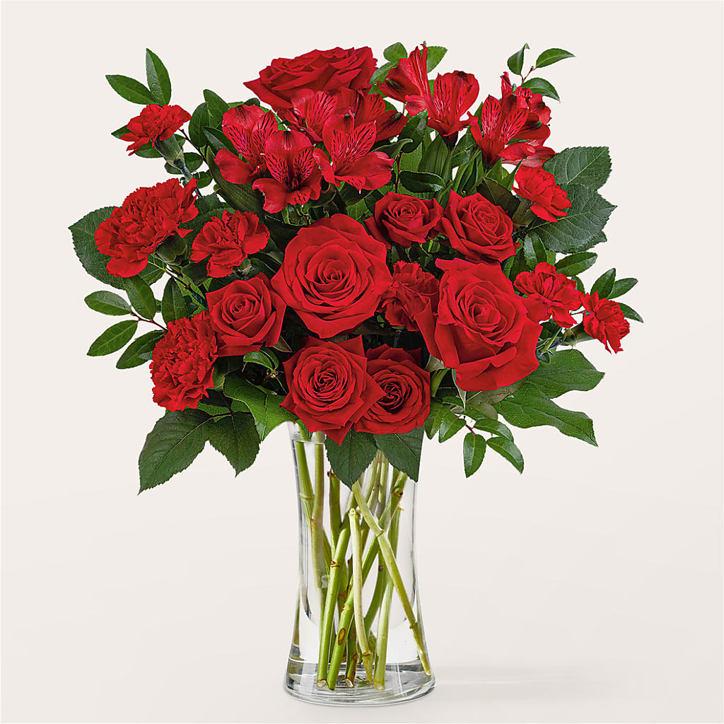 Brilliant Ruby Bouquet – EVERYTHING'S GREEN FLORIST, Redwood City CA