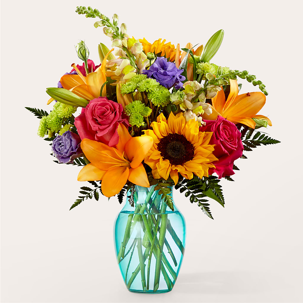 Double Rainbow Bouquet – EVERYTHING'S GREEN FLORIST, Redwood City CA