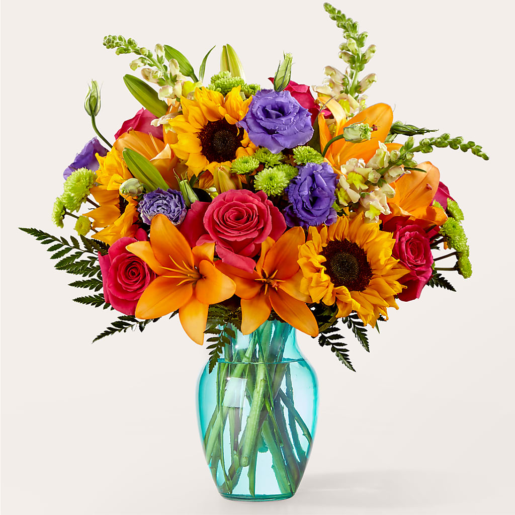 Double Rainbow Bouquet – EVERYTHING'S GREEN FLORIST, Redwood City CA
