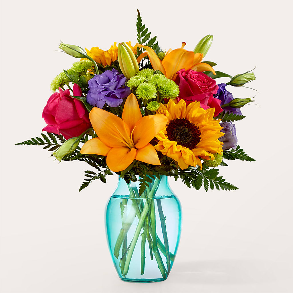 Double Rainbow Bouquet – EVERYTHING'S GREEN FLORIST, Redwood City CA