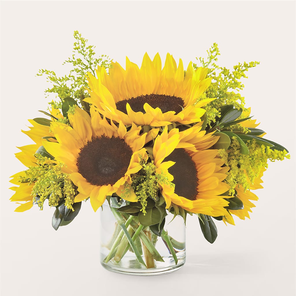 Beaming Sunflower Bouquet – EVERYTHING'S GREEN FLORIST, Redwood City CA