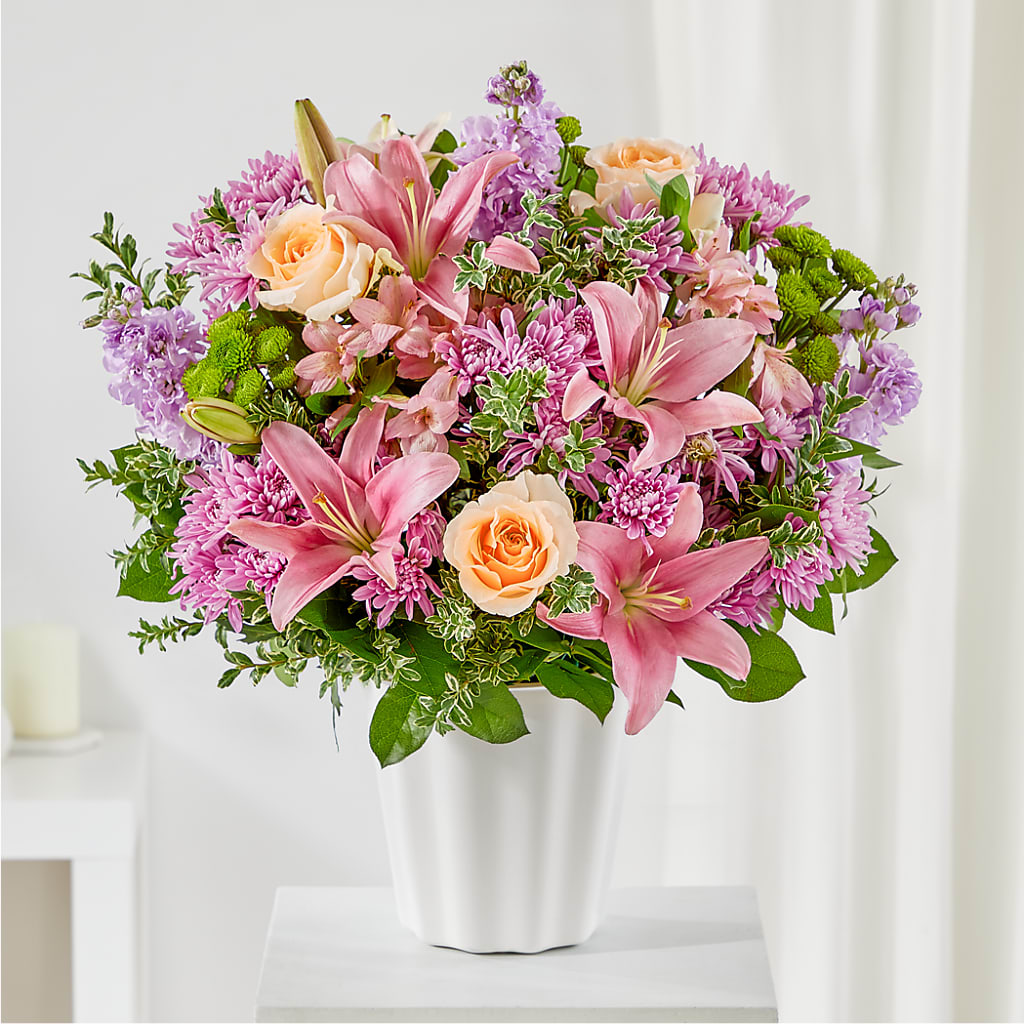 Supportive Embrace Tabletop Basket – EVERYTHING'S GREEN FLORIST, Redwood City CA