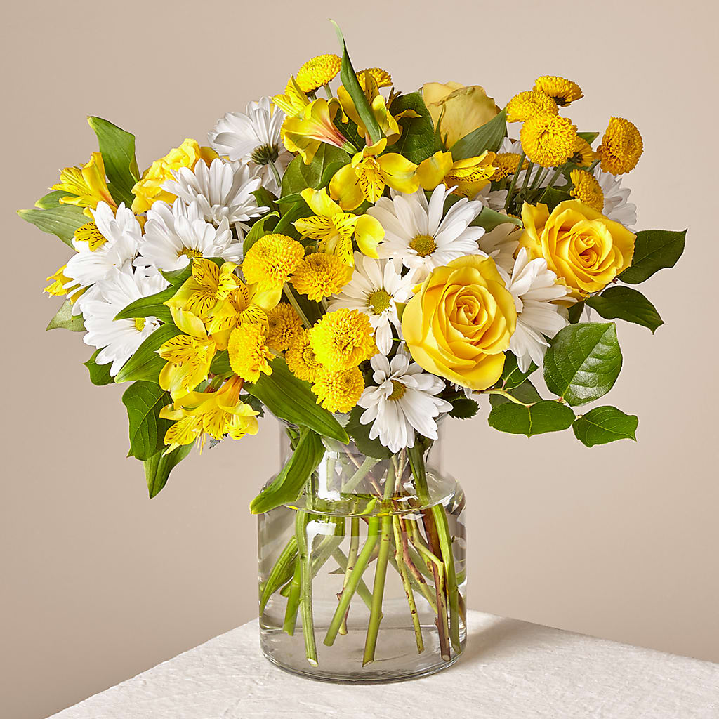 Sunny Sentiments Bouquet – EVERYTHING'S GREEN FLORIST, Redwood City CA