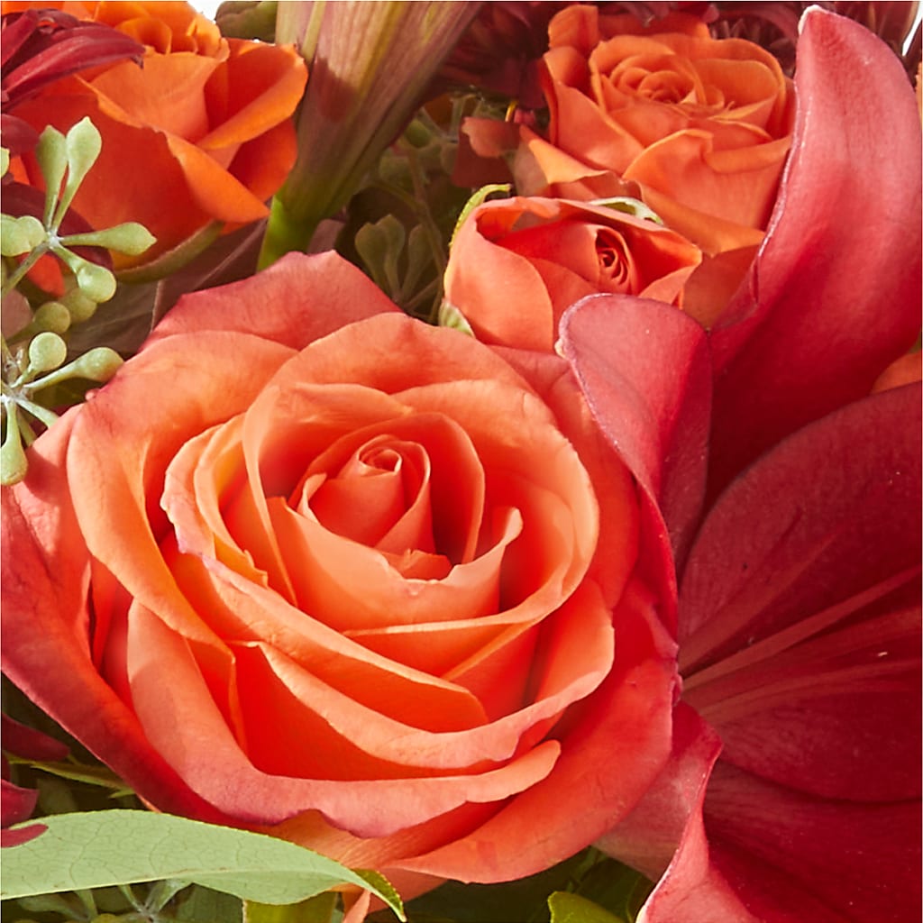 Crimson Leaves Bouquet – EVERYTHING'S GREEN FLORIST, Redwood City CA