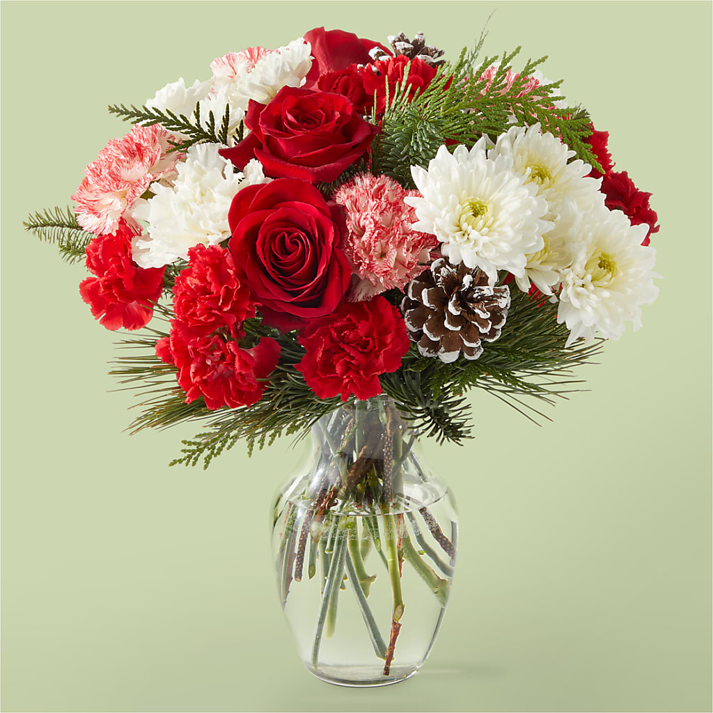 Candy Cane Lane Bouquet – EVERYTHING'S GREEN FLORIST, Redwood City CA