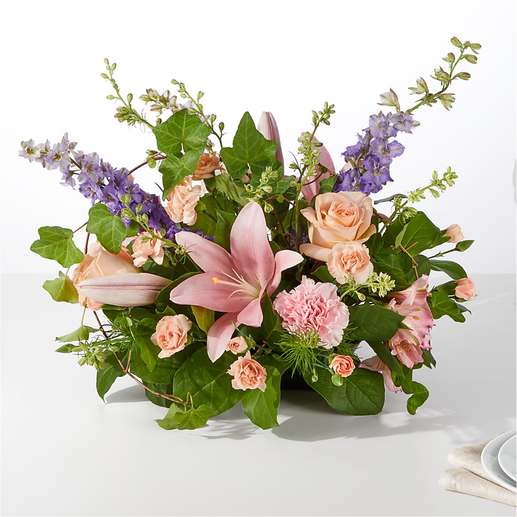 Blossom Time Centerpiece – EVERYTHING'S GREEN FLORIST, Redwood City CA