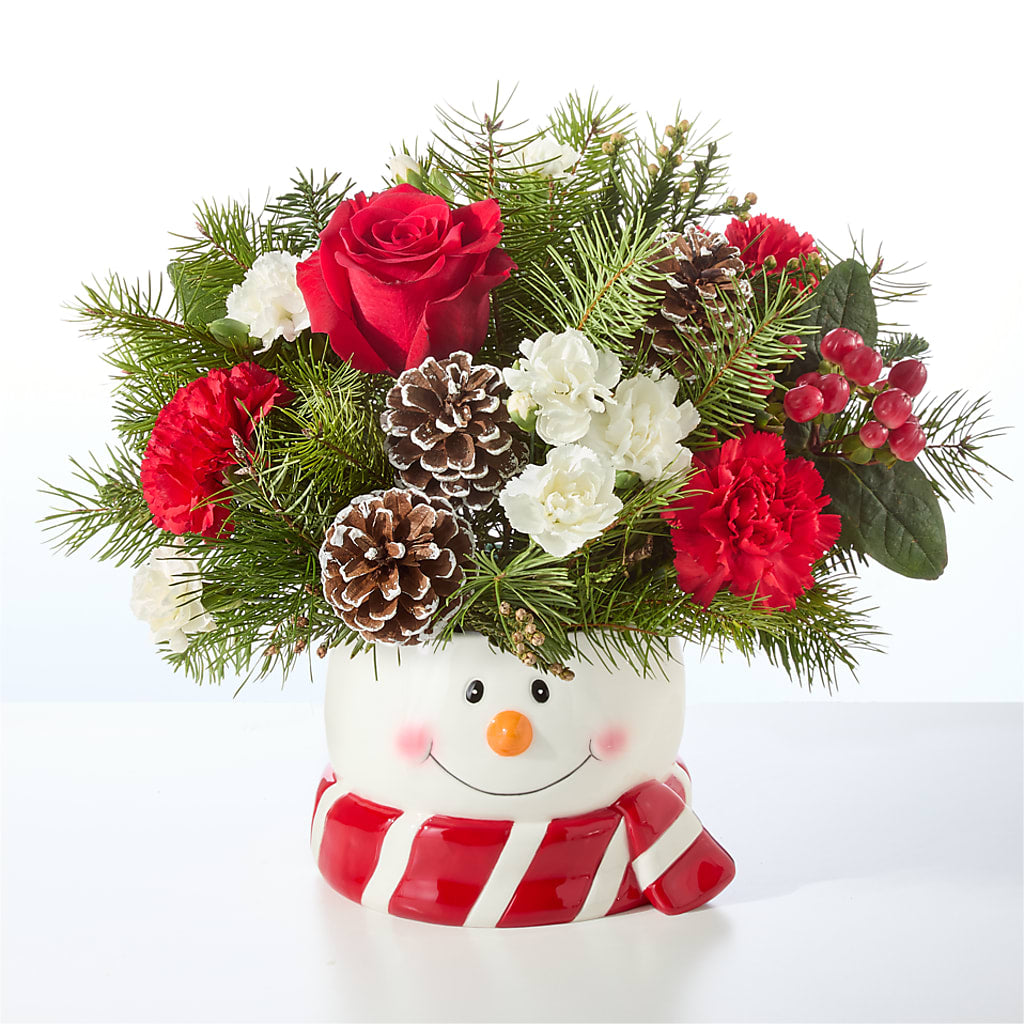 Jolly Snowman Bouquet – EVERYTHING'S GREEN FLORIST, Redwood City CA