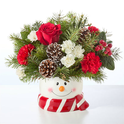 Jolly Snowman Bouquet – EVERYTHING'S GREEN FLORIST, Redwood City CA
