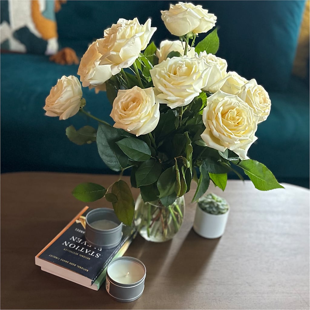 Long Stem Yellow Rose Bouquet – EVERYTHING'S GREEN FLORIST, Redwood City CA