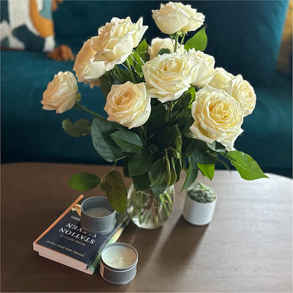 Long Stem Yellow Rose Bouquet – EVERYTHING'S GREEN FLORIST, Redwood City CA