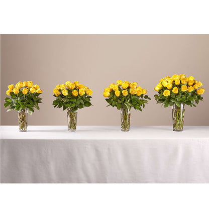 Long Stem Yellow Rose Bouquet – EVERYTHING'S GREEN FLORIST, Redwood City CA