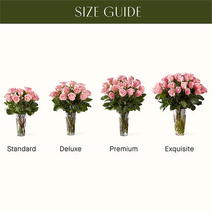 Long Stem Pink Rose Bouquet – EVERYTHING'S GREEN FLORIST, Redwood City CA