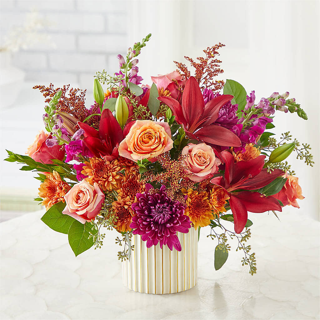 Burgundy Landscape Bouquet – EVERYTHING'S GREEN FLORIST, Redwood City CA