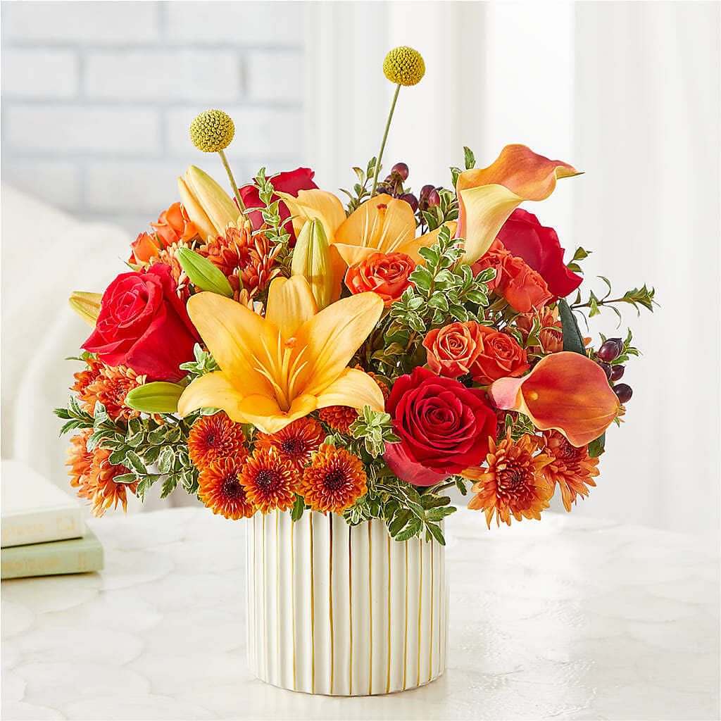 Scarlet Skies Bouquet – EVERYTHING'S GREEN FLORIST, Redwood City CA