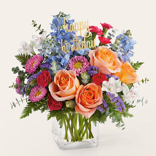 Birthday Bash Bouquet – EVERYTHING'S GREEN FLORIST, Redwood City CA