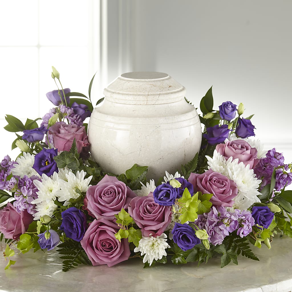 Blooming Sympathy Cremation Adornment – EVERYTHING'S GREEN FLORIST, Redwood City CA