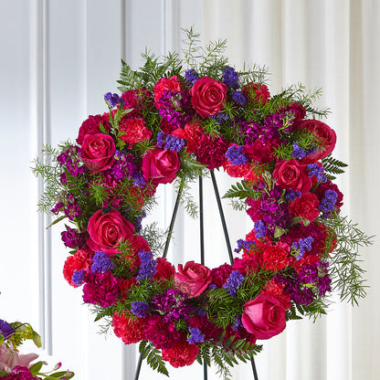 Calming Colors Wreath – EVERYTHING'S GREEN FLORIST, Redwood City CA