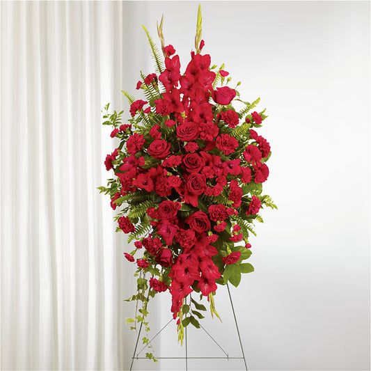 From the Heart Standing Spray – EVERYTHING'S GREEN FLORIST, Redwood City CA