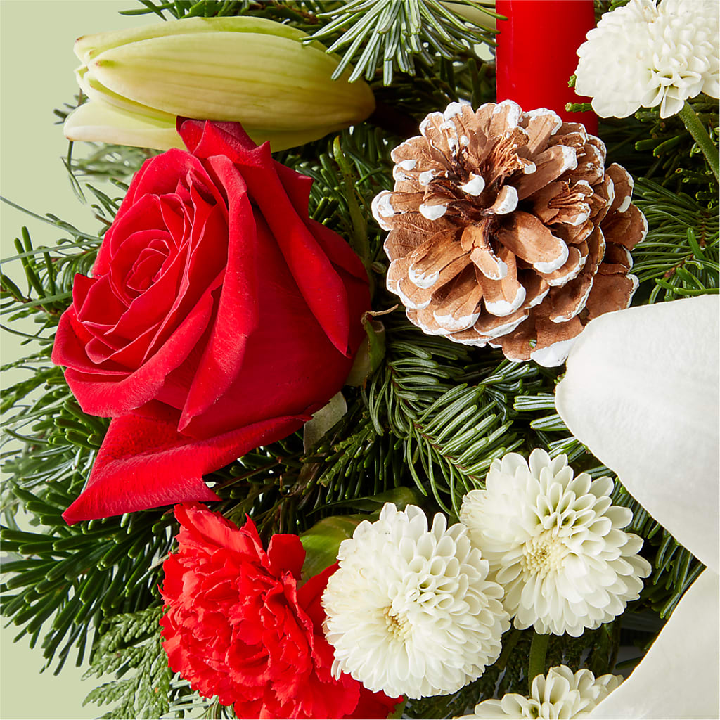 Seasonal Festivities Centerpiece – EVERYTHING'S GREEN FLORIST, Redwood City CA