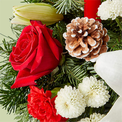 Seasonal Festivities Centerpiece – EVERYTHING'S GREEN FLORIST, Redwood City CA