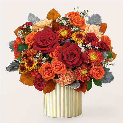Merlot Bouquet with Ivory Vase – EVERYTHING'S GREEN FLORIST, Redwood City CA