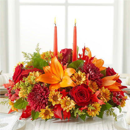 Autumn's Embrace Centerpiece – EVERYTHING'S GREEN FLORIST, Redwood City CA